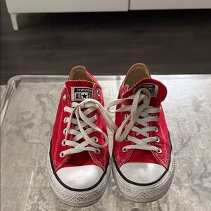 Converse All Star Red Canvas Sneakers